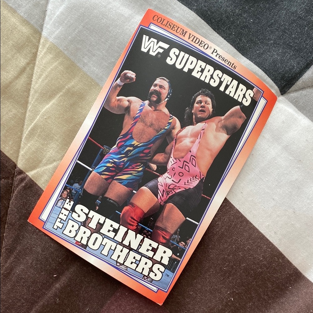 Vintage WWF Superstar The Steiner Brothers postcard